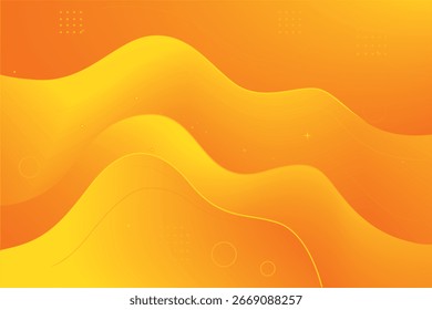 Modern Abstract Orange Yellow Gradient Wave Background Vector