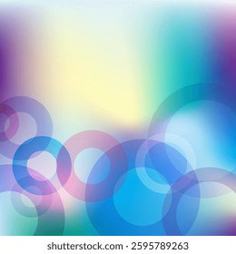 Modern Abstract Orbs, Transparent Circle Background with Copy Space