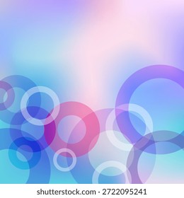 Modern Abstract Orbs, Transparent Circle Background with Copy Space