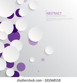 Modern Abstract Overlapping Circles Background - Design Template