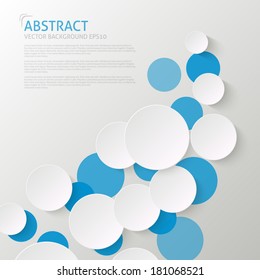 Modern Abstract Overlapping Circles Background - Design Template