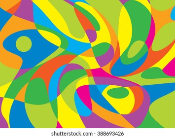 Modern Abstract Painting Wall Art Vector Illustration