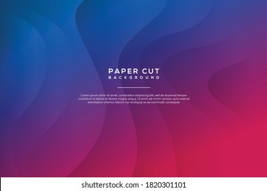 modern abstract paper cut background design