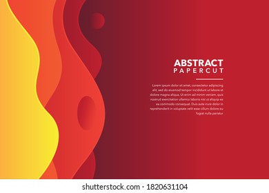 modern abstract paper cut background template