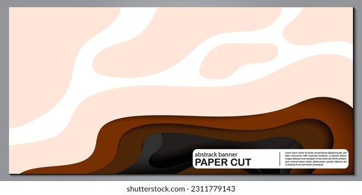 Modern abstract paper cut out background for website, banner, wallpaper, brochure, poster.