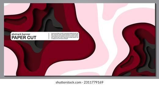 Modern abstract paper cut out background for website, banner, wallpaper, brochure, poster.