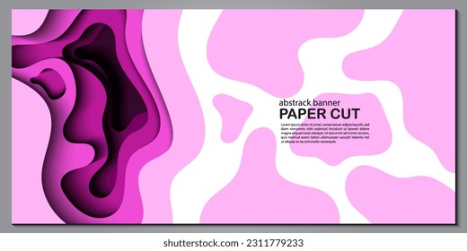 Modern abstract paper cut out background for website, banner, wallpaper, brochure, poster.