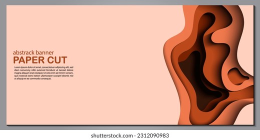 Modern abstract paper cut out background for website, banner, wallpaper, brochure, poster.