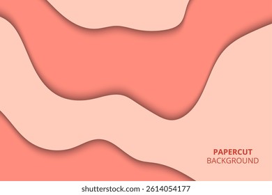 Modern abstract papercut layered background design