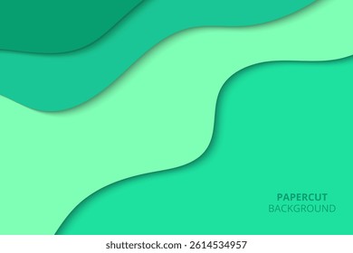 Modern abstract papercut layered background design