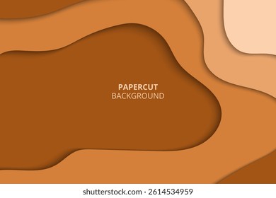 Modern abstract papercut layered background design