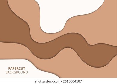 Modern abstract papercut layered background design