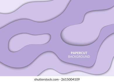 Modern abstract papercut layered background design