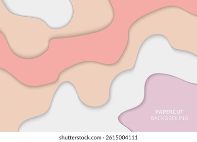 Modern abstract papercut layered background design
