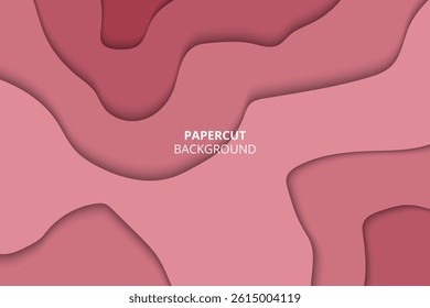 Modern abstract papercut layered background design