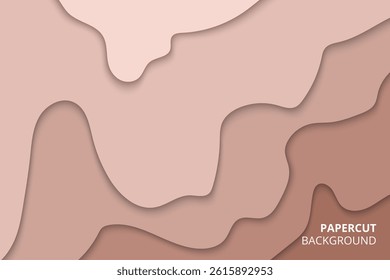 Modern abstract papercut layered background design