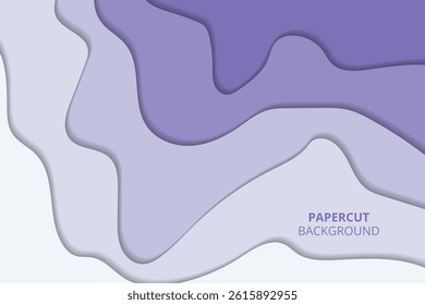 Modern abstract papercut layered background design
