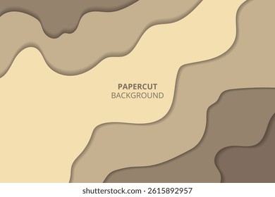 Modern abstract papercut layered background design