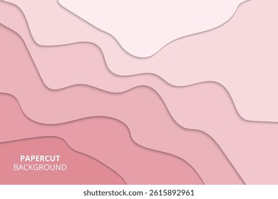 Modern abstract papercut layered background design