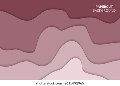 Modern abstract papercut layered background design