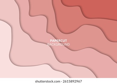 Modern abstract papercut layered background design