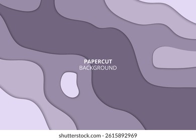 Modern abstract papercut layered background design