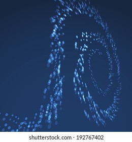 Modern abstract particle fly background. Vector illustration