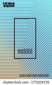 Modern abstract pattern background with line texture for business brochure cover design. Purple, red, yellow and green vector banner poster template