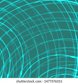 Modern abstract pattern with banner on green background.