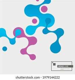Patrón abstracto moderno con moléculas azules juntas. Tecnología moderna de comunicación. Investigación médica