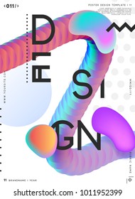 Modern abstract pattern, colorful fluid paint design. Trendy art background. Gradient futuristic shapes. Brochure label, layout flyer, poster, banner vector illustration.