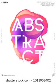 Modern abstract pattern, colorful fluid paint design. Trendy art background. Gradient futuristic shapes. Brochure label, layout flyer, poster, banner vector illustration.