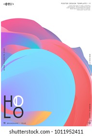 Modern abstract pattern, colorful fluid paint design. Trendy art background. Gradient futuristic shapes. Brochure label, layout flyer, poster, banner vector illustration.