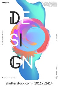 Modern abstract pattern, colorful fluid paint design. Trendy art background. Gradient futuristic shapes. Brochure label, layout flyer, poster, banner vector illustration.