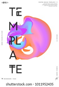 Modern abstract pattern, colorful fluid paint design. Trendy art background. Gradient futuristic shapes. Brochure label, layout flyer, poster, banner vector illustration.