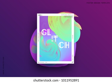 Modern abstract pattern, colorful fluid paint design. Trendy art background. Gradient futuristic shapes. Brochure label, layout flyer, poster, banner vector illustration.