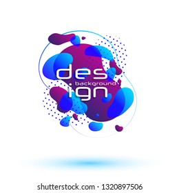 Modern abstract pattern, colorful fluid paint design. Fluid shapes composition. Blue, pink, yellow, green placard poster template. Futuristic design posters. Vector illustration.
