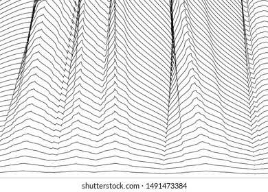 modern abstract pattern. curved lines 