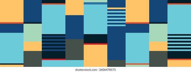 Modern abstract pattern design featuring mid-century abstract vector and retro geometric artwork.