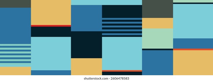 Modern abstract pattern design featuring mid-century abstract vector and retro geometric artwork.