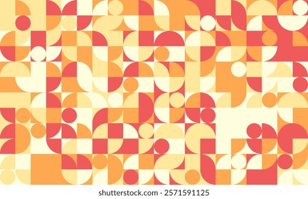 Modern abstract pattern with geometric shapes and seamless repetition. Great for trendy textile designs, poster backgrounds, or creative artwork covers.