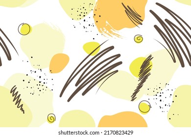 Modern abstract  pattern, minimalistic cover design. Printing on fabric, wallpaper, paper, packaging. Colorful cartoon geometric background, vector illustration