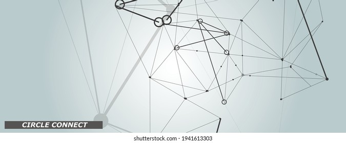 Modern abstract pattern with molecules connect on light background. Network connection structure. Light connection structure. Molecular structure. Vector pattern. Design element