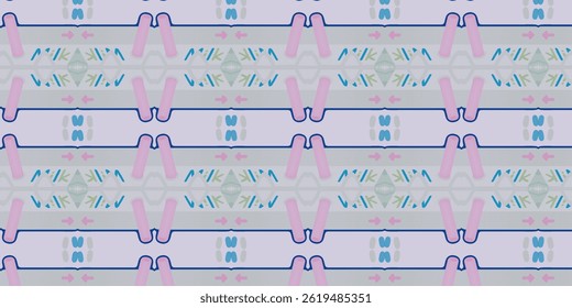 Patrón Abstractas moderno con cilindros rosados y Formas de flecha