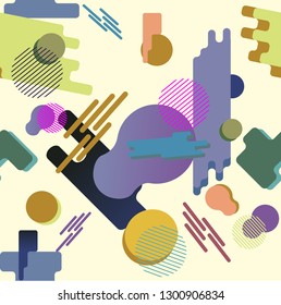Modern abstract pattern, reminiscent of 90's abstract art - Vector