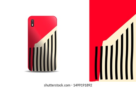 modern abstract phone case vector design background template. eps10