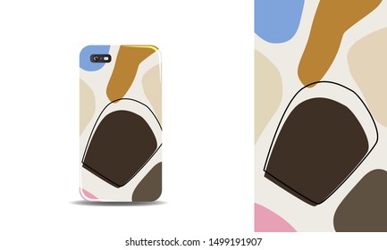 modern abstract phone case vector design background template. eps10