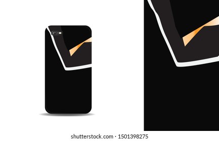 modern abstract phone case vector design template. eps10