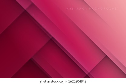 Modern abstract pink background diagonal papercut decoration