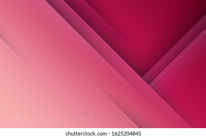 Modern abstract pink background diagonal papercut decoration